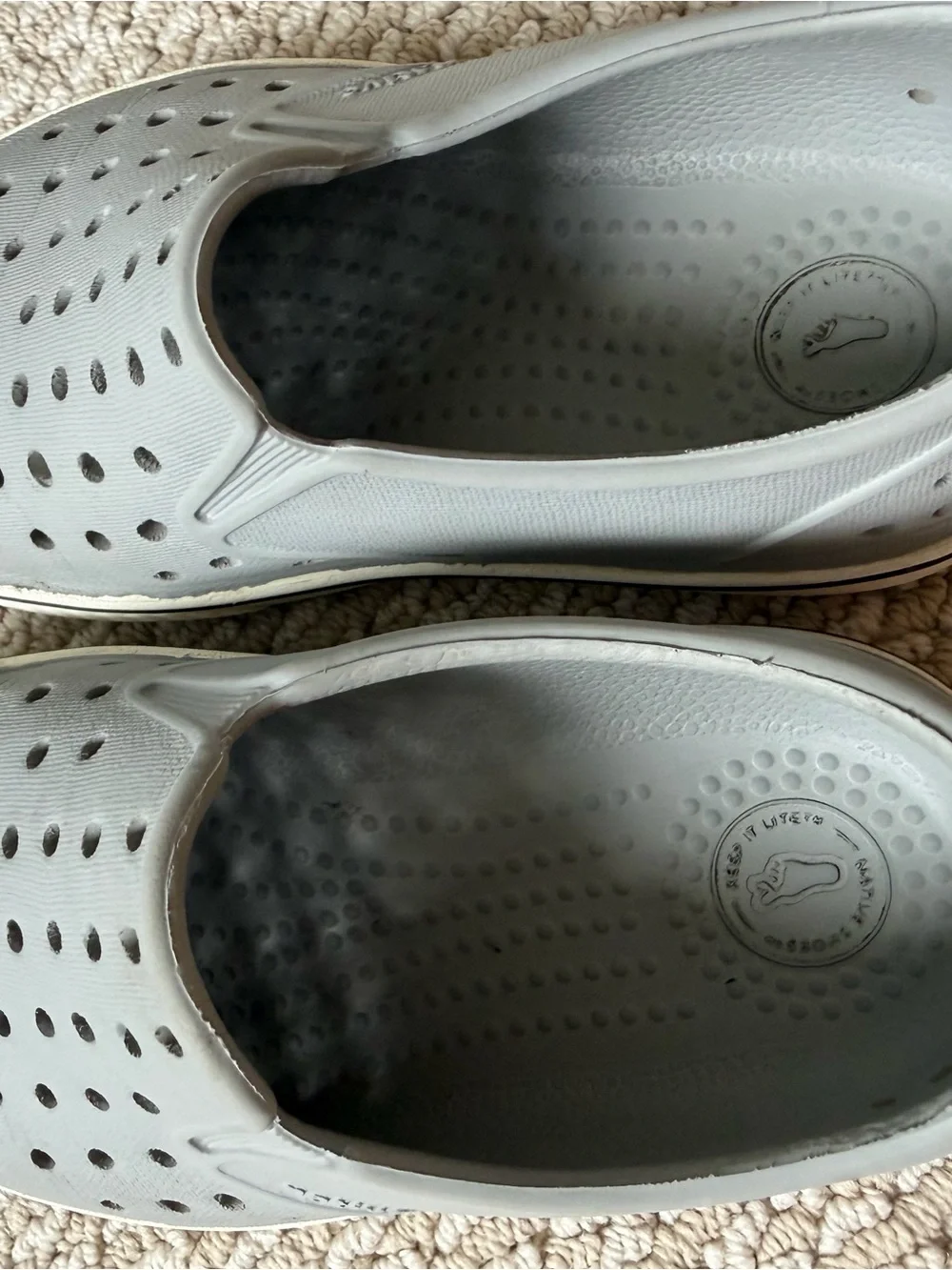 Native Kids Gray Slip-On Ventilated Water Shoes
